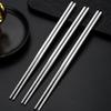 5 пар палочек для еды из нержавеющей стали, высокая твердость, многоразовые, противоскользящие, легкие, металлические палочки для еды, бытовые, термостойкие палочки для еды