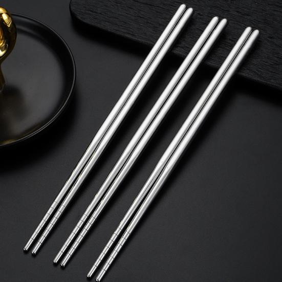5 пар палочек для еды из нержавеющей стали, высокая твердость, многоразовые, противоскользящие, легкие, металлические палочки для еды, бытовые, термостойкие палочки для еды