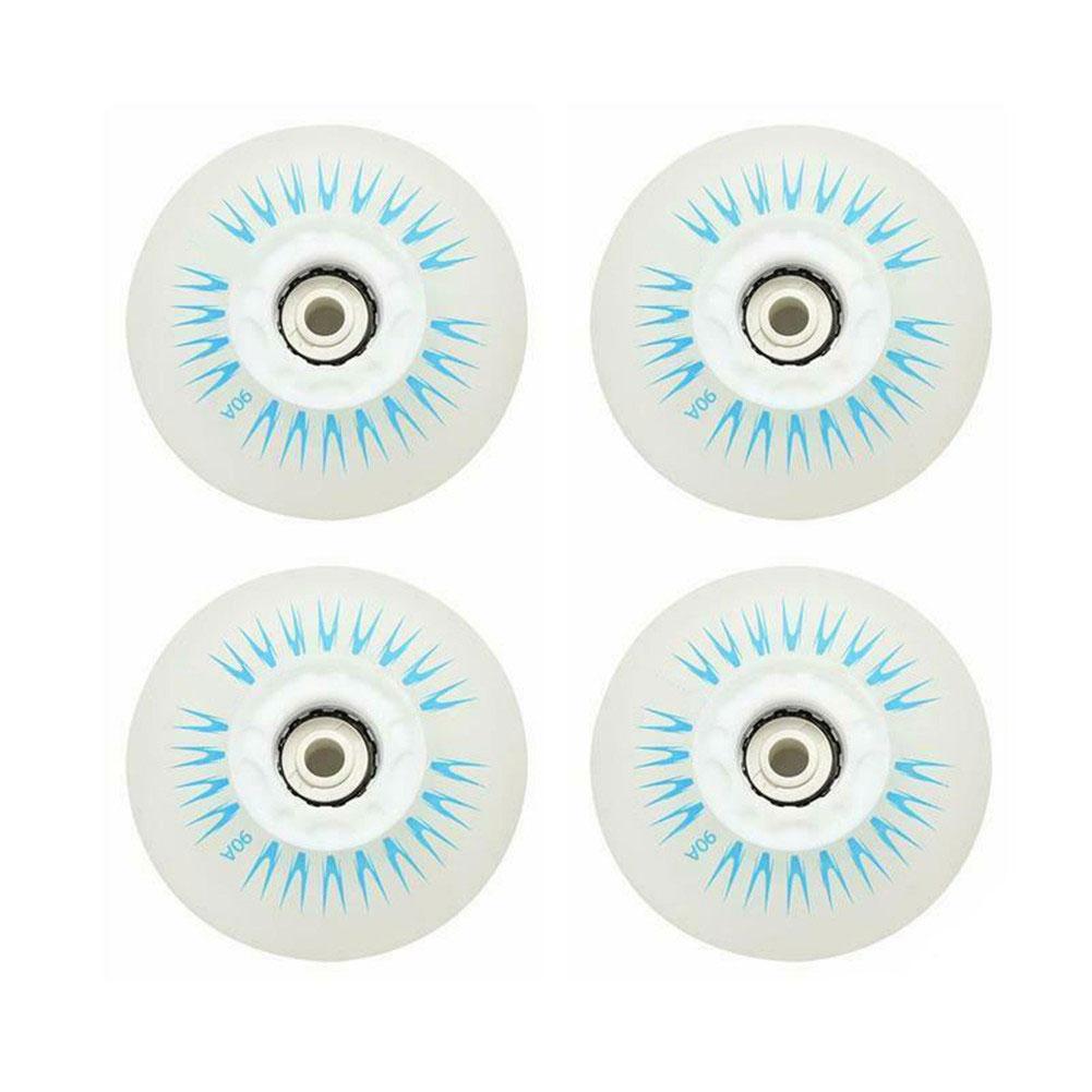 4 шт. Колеса для роликовых коньков Flash 90a со светодиодным освещением, колеса для катания на коньках 68/72/76//80 мм, скоростные коньки, модные роликовые коньки, полиуретановые шины