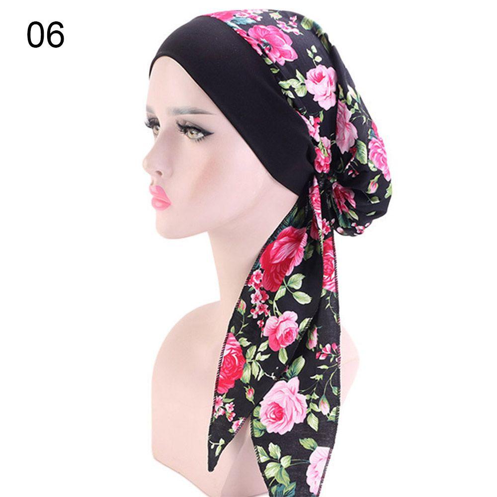 Модный готовый к ношению головной убор с принтом, шапка-пиратка для химиотерапии, шапка для потери волос, мусульманский тюрбан, головной платок для рака