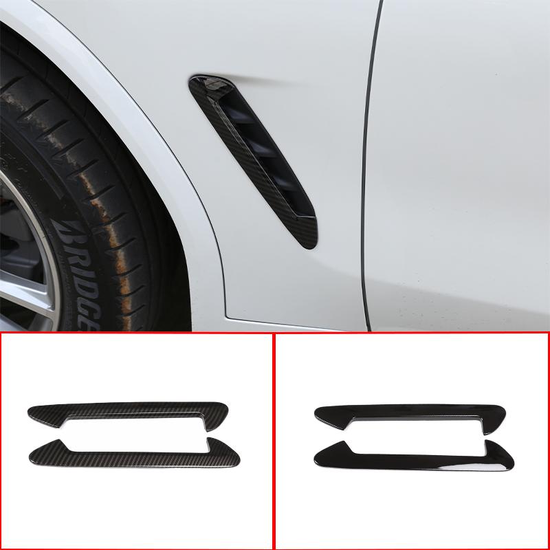Для BMW X3 G01 X4 G02 2018- автомобильный стиль Piano Black Fender боковая крышка воздухозаборника декоративная наклейка