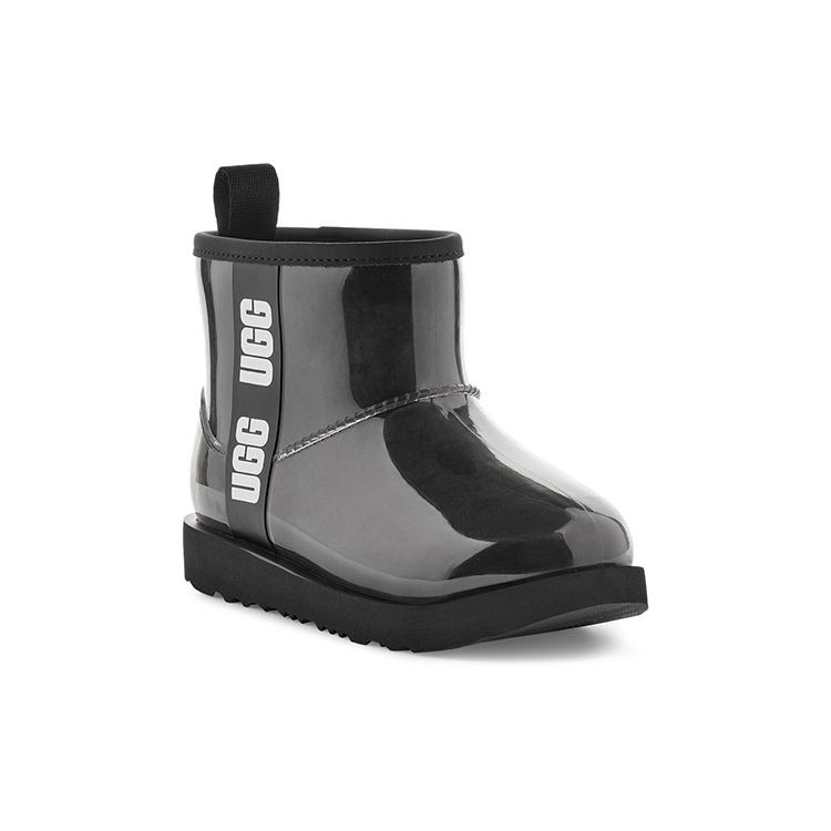 UGG Классические прозрачные мини-сапоги II Детские Черные Детские кроссовки 1112386K-BLK