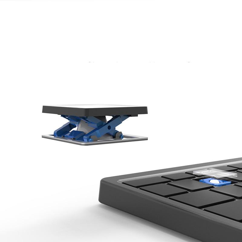 Складная клавиатура, беспроводная Bluetooth-клавиатура со складным тачпадом, кожаный чехол для Windows, Android, IOS, телефона, мини-клавиатура
