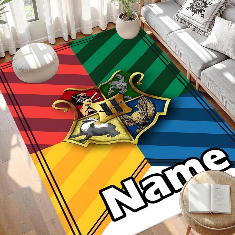 Custom Name Personalized movie Potter Print Carpet, Versatile Home Decor Rug, for Playroom, Apartment, Balcony, Entryway, Hallway Gift