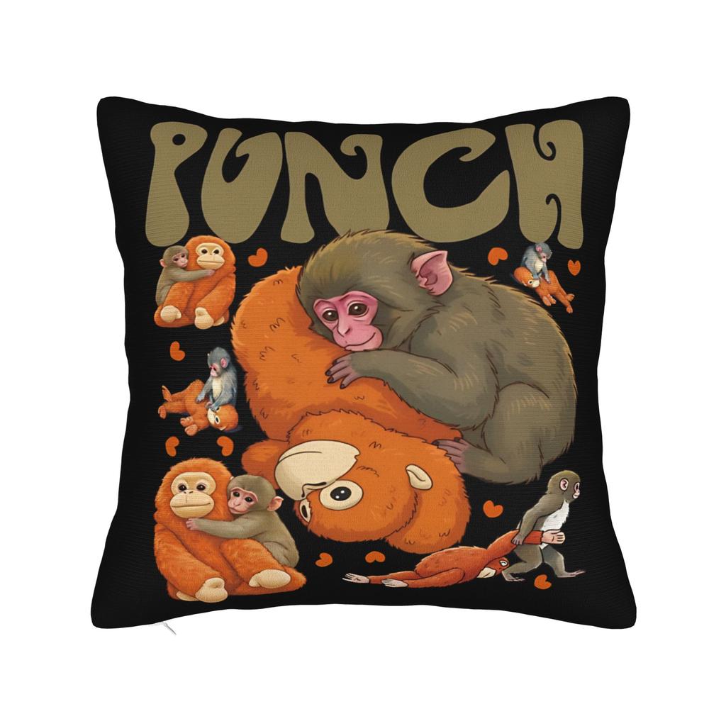Punch Monkey Pillow Case Cute Funny Pillow Cover Soft Pillowcases For Sofa Bedroom Home Decor