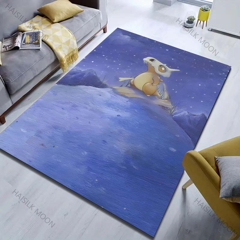 P-Pokemon Cubone Cartoon Printed Carpet Living Room Bedroom Bedside Floor Mat Balcony Garden Large Area Decor Rug Holiday Gifts