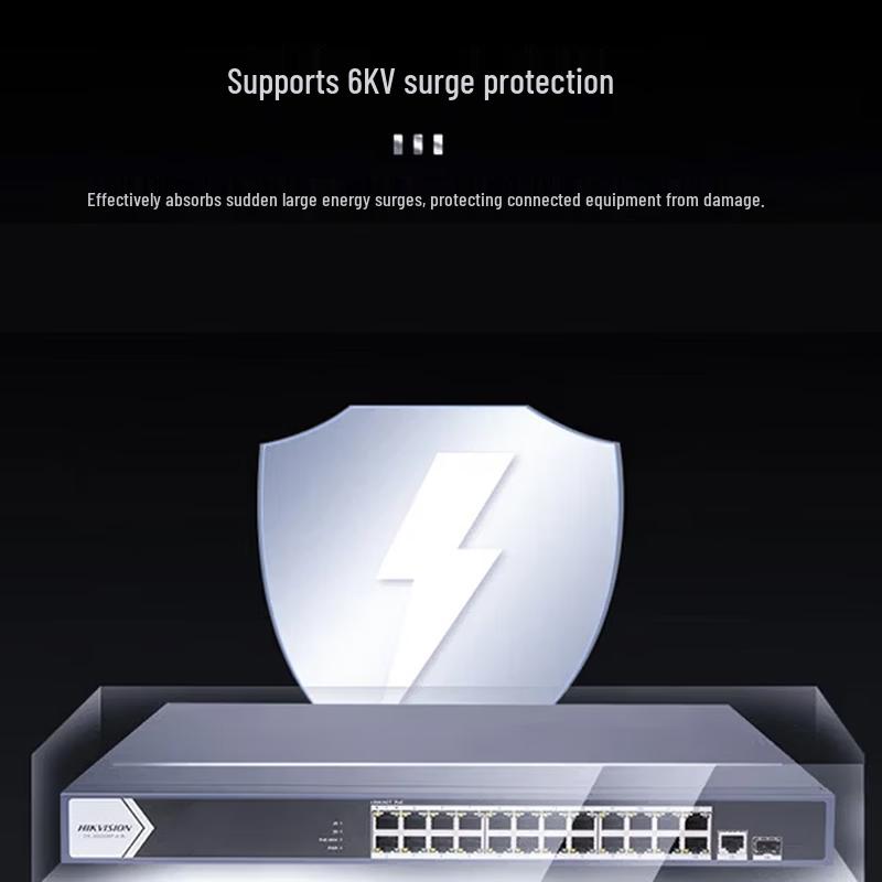 HIKVISION 16-Port Gigabit High-Power PoE Switch CN plug (adapter included)