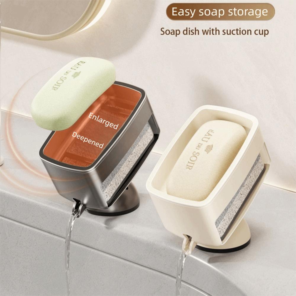 Самосливная портативная мыльница Портативный контейнер для мыла для ванной комнаты Мыльница на присоске Держатель для мыла Раковина
