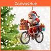 Декор Санта Клаус на велосипеде Акриловая подвеска для рождественского украшения интерьера