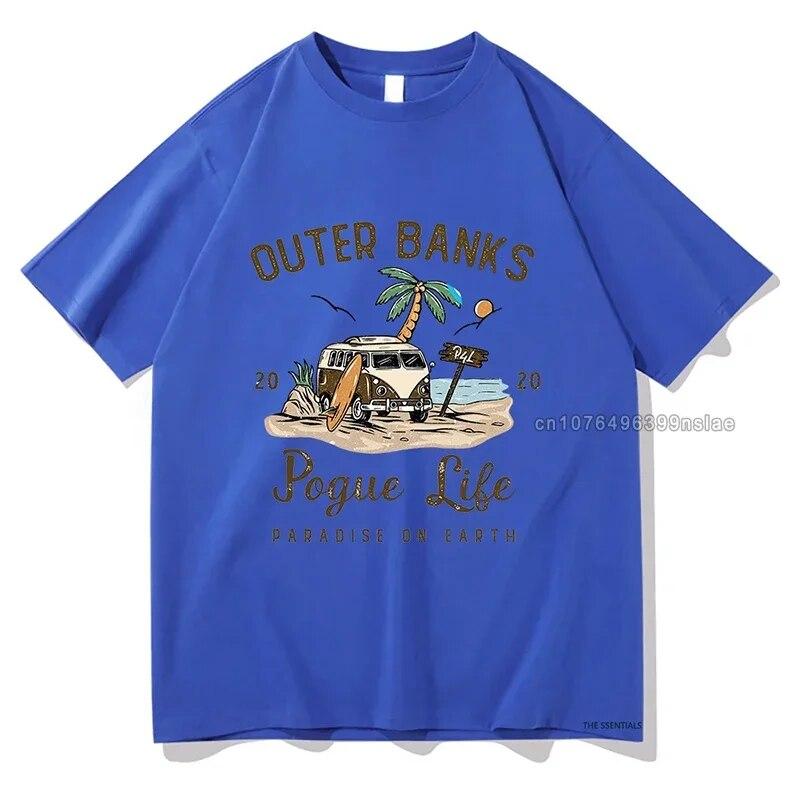 Outer Banks 3 T Shirt Unisex Women Harajuku Aesthetic Graphic Pogue Life Print Tshirts Unisex John B JJ Maybank Cotton Tees Shirts Unisex