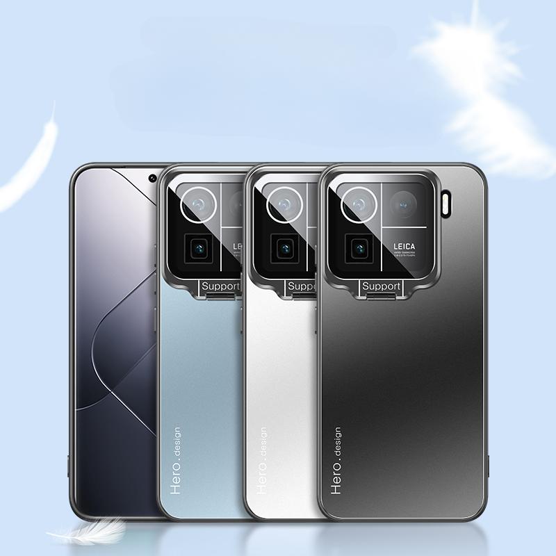 Для Xiaomi 15 Pro 14T чехол металлический объектив камеры невидимый держатель чехол для Mi15 14 T 13T Pro 14Pro 14 Civi ультра ударопрочный матовый чехол с подставкой