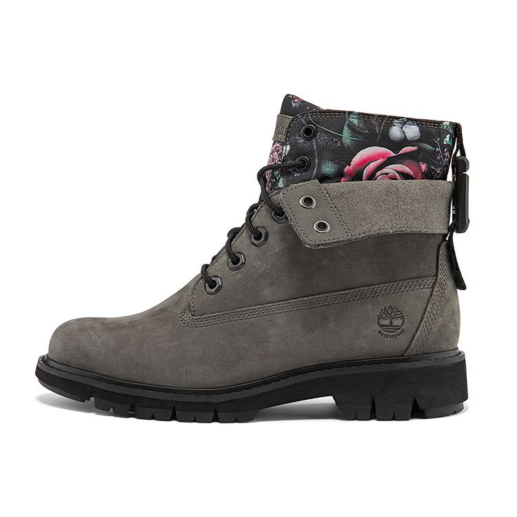 Timberland Lucia Way кожаные повседневные водонепроницаемые короткие ботинки Martin женские серые A2KURW