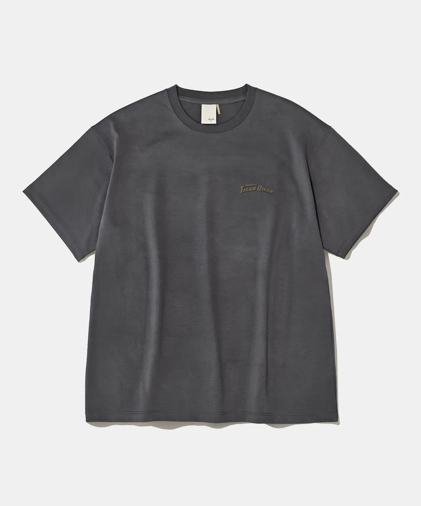 DIAMOND LAYLA [Machine Wash] Kkaho Haenyeo Short Sleeve T-Shirt T104 Charcoal