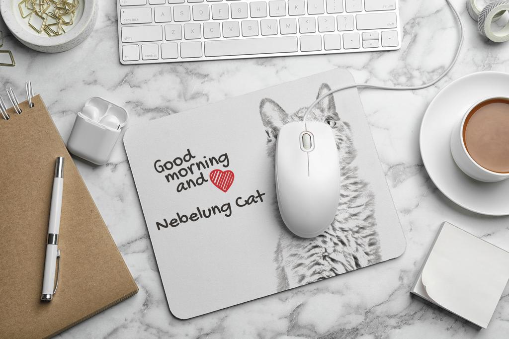 Nebelung – Mouse pad with print, personalized cat pad | Art-Dog