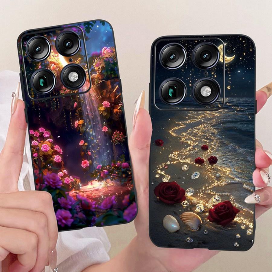 For Motorola Signature 6.8'' Case Cute Cat Cartoons Pattern Soft Silicone TPU Funda For MotoX70 Air Pro Signature Back Covers