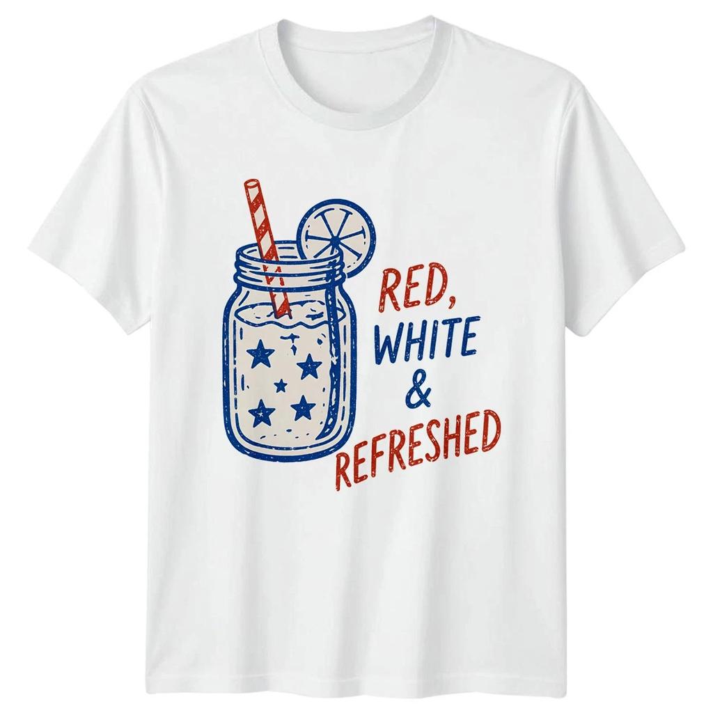 Red White And Refreshed Unisex T Shirt 4th Of July Gift