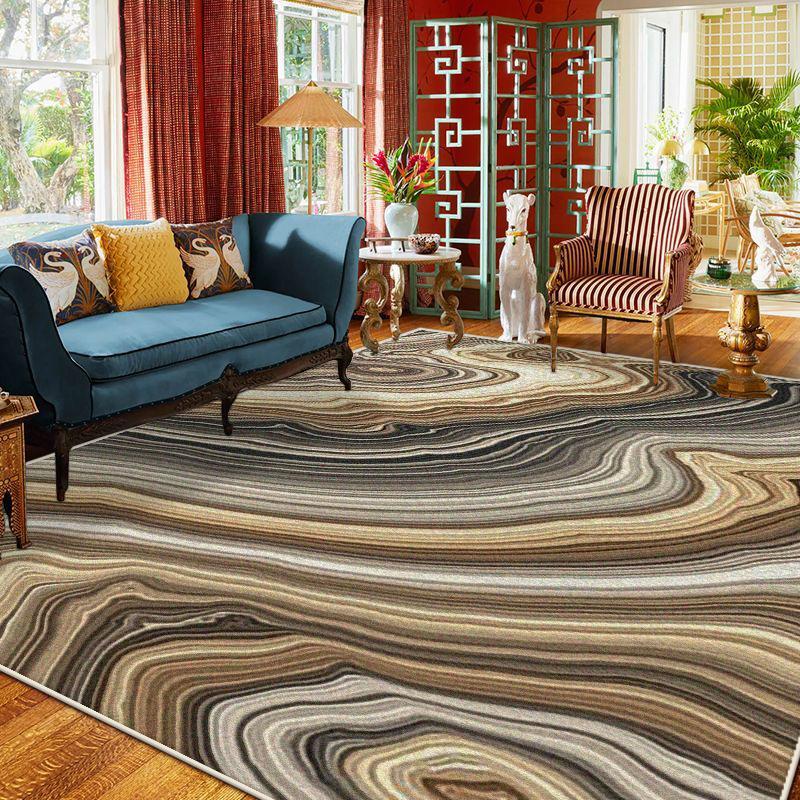 Modern Art Ink Wash Carpets for Living Room Luxury Decoration Home Sofa Area Rug Bedroom Easy Clean Entrance Door Mat Non-slip