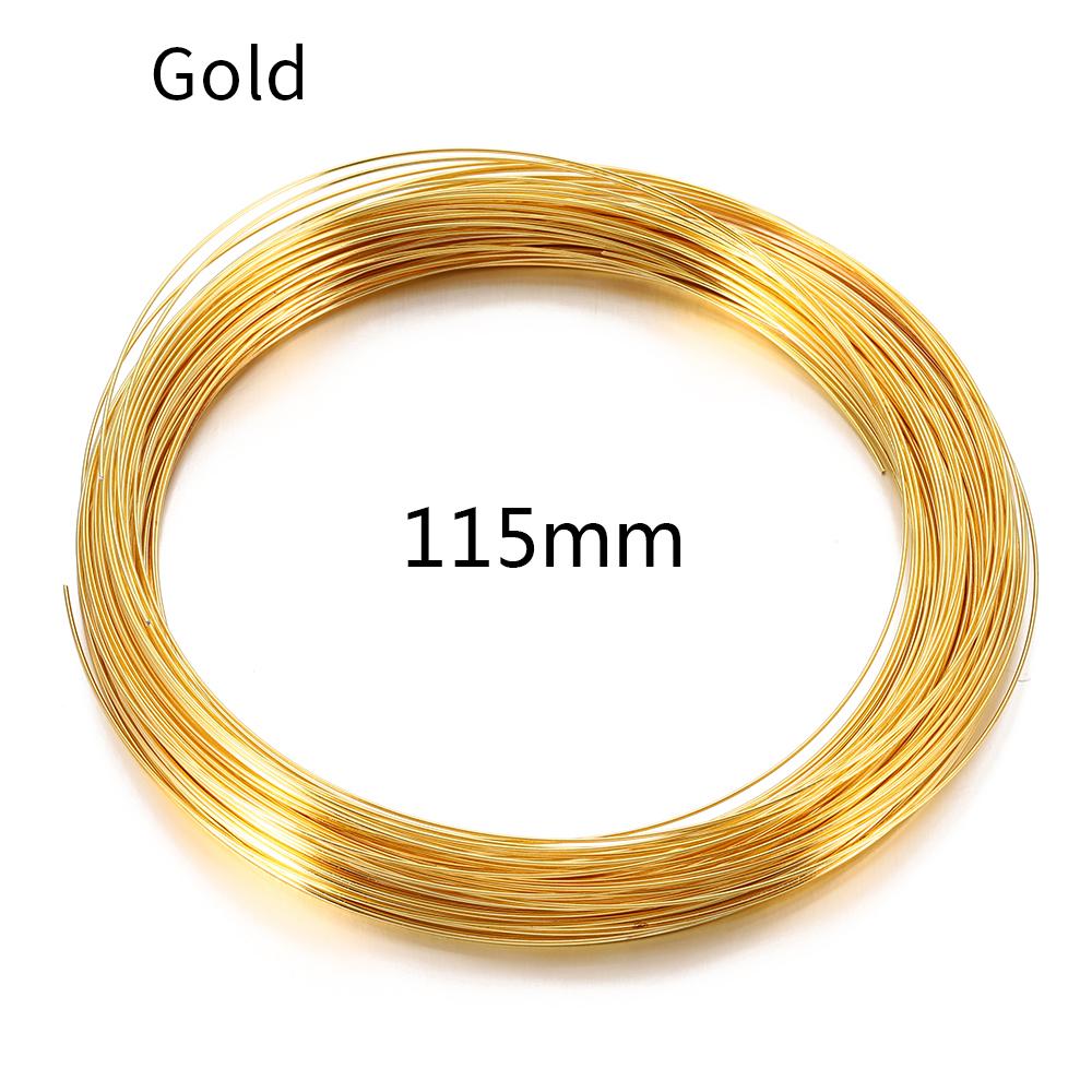 100 Loops Gold Steel Color Memory Wire 60mm Bracelet Bangle Loop 115mm Necklace Collar Hoop for Zircon Making DIY Accessories