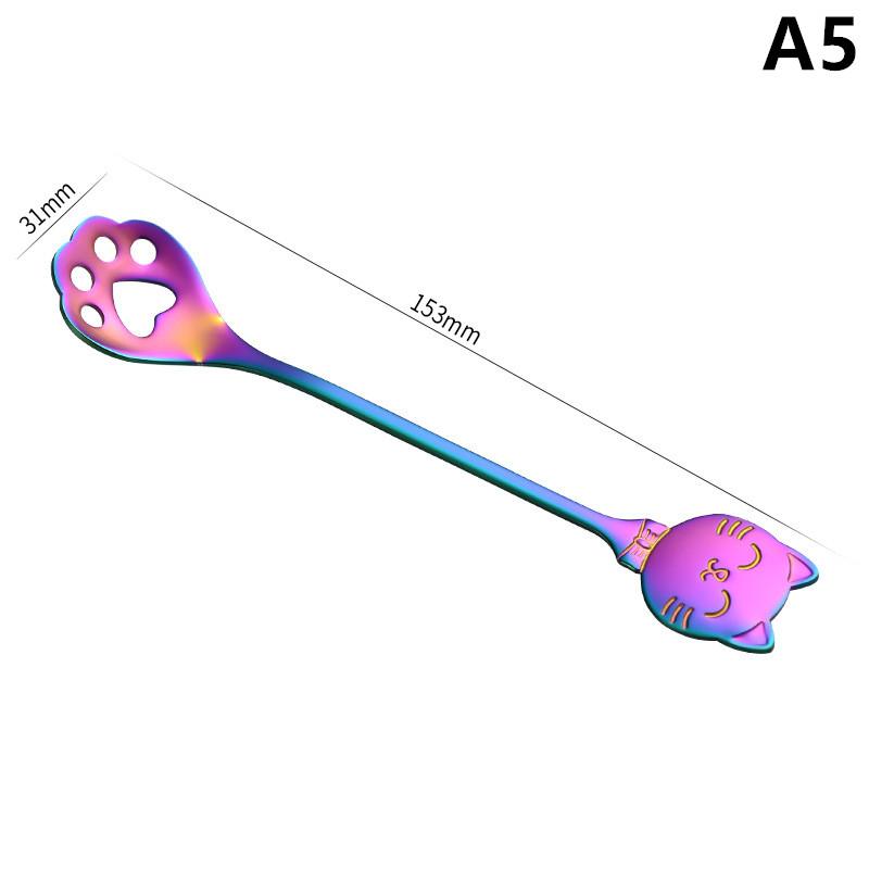 Кофейная ложка из нержавеющей стали, креативная ложка в виде кошачьей лапки, десертная чайная ложка для мороженого, торта, столовая посуда, кухонные аксессуары