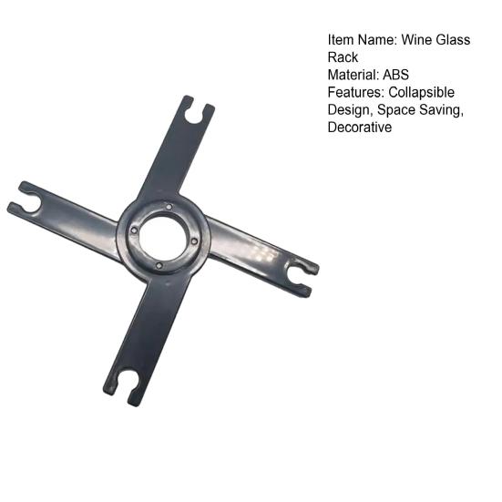 Foldable Wine Glass Holder Holds 4 Glasses 1 Bottle Space Saving Countertop Wine Bottle Glasses Display Rack Home Kitchen Bar Accessories