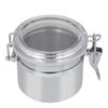 Stainless Steel Coffee Canister Food Storage Jar Tea Sugar Milk Powder Container (10*7.4cm)