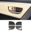 2014-2018 Real Carbon Fiber Interior Door Bowl Sticker Trim For Toyota Corolla