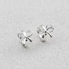 [Aslit] One-Touch Ring Earrings Ribbon Silver 925 Simple Daily