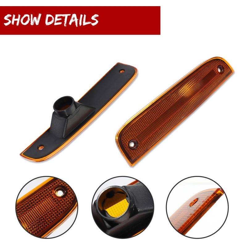 Front Bumper Side Marker Signal Light Housing Covers For Jeep Cherokee 1997 1998 1999 2000 2001 No Bulb/Socket Car Accessories