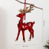 Christmas Pendant Pet Plastic Christmas Tree Hanging Decoration Drop Ornament Gold Glitter Plastic Christmas Decoration Pendant