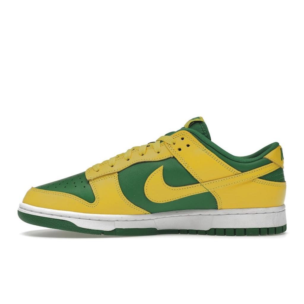 Nike Dunk Low Reverse Brazil Men Sneakers Yellow Apple-Green White DV0833-300