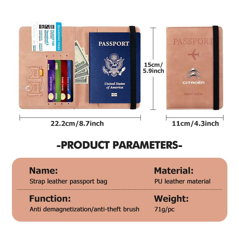 APG1 Rfid Blocking Passport Cover Travel Wallet Card Ticket Holder For Citroen C5 C1 C2 C6 C4L DS3 DS4 DS5 C-Elysee Grand Berlingo
