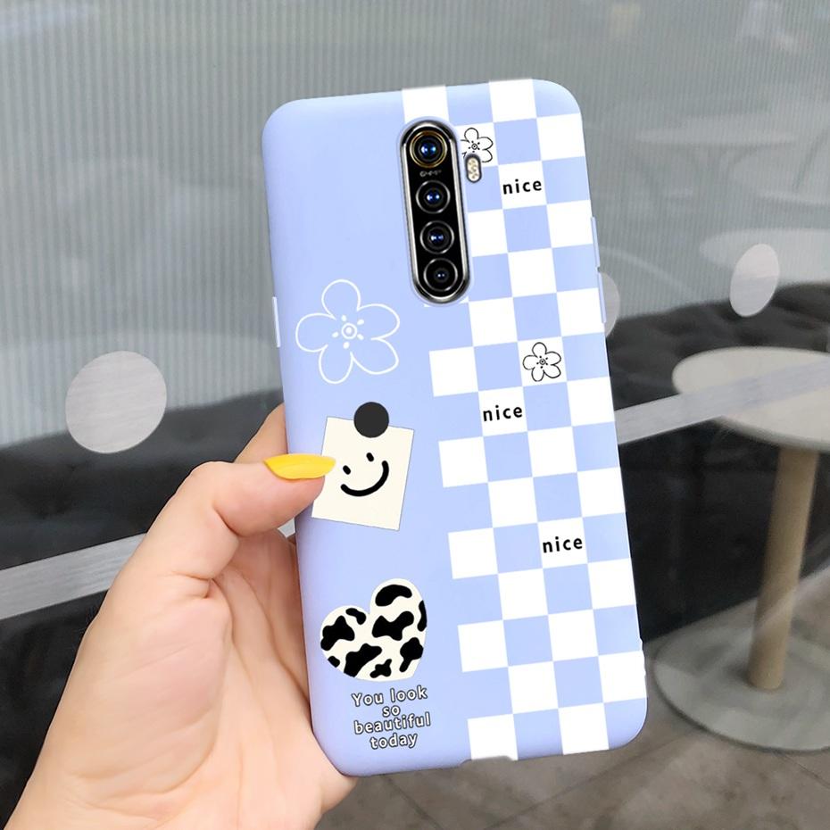 Чехол для телефона Realme X2 Pro Чехол Realme XT X2 Милый рисунок Конфетный цвет Силиконовая задняя крышка Для RealmeX2 X 2 Pro XT Мягкий ТПУ Чехол