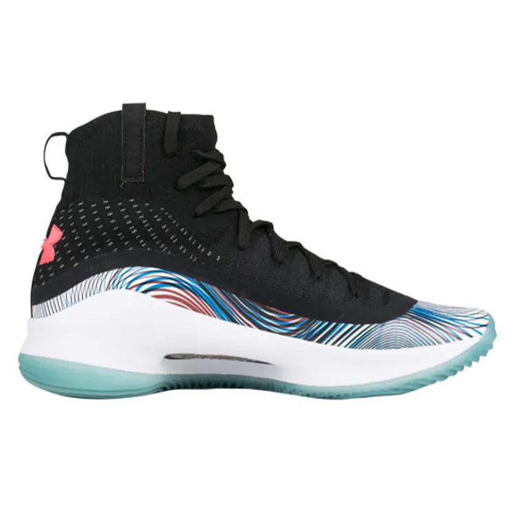 Under Armour Curry 4 Mid Grade School 'More Magic' 2017 (Unisex) Black / White Kids' Basketball Shoes 1295995 008