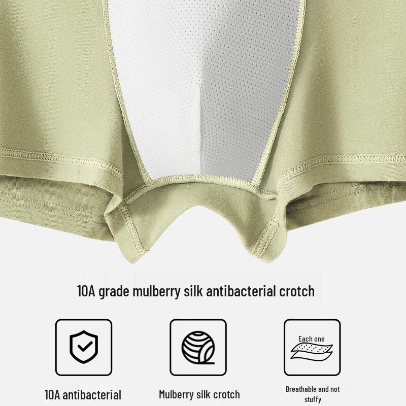 Мужские антибактериальные боксеры-брифы из 100% чистого хлопка Maoren