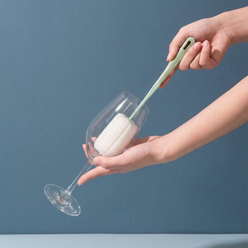 4pcs Comfortable Grip Sponge Cup Brush Long Handle Multipurpose Cleaning Brush Thermos Cleaning
