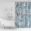 Blue Ocean Starfish Bathroom Shower Curtain Artistic Colorful Bath Rug Decoration for Home Decor