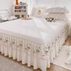 Summer Fresh Solid Color Bedspread Single Piece Princess Style Lace Versatile Bed Surround Household Dust Protection Cover
