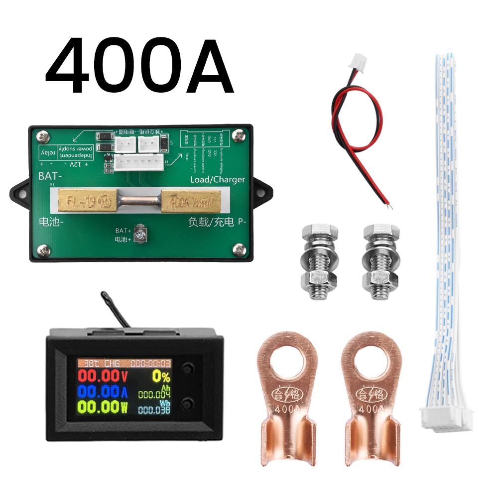 9 in 1 DC 7-200V 20-500A Digital Display DC Power Supply Voltmeter Ammeter Battery Capacity Tester Battery Fuel Gauge Meter