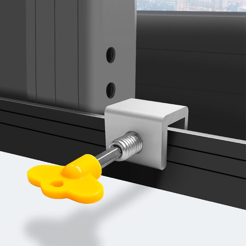 Anti-theft Window Locks Key Set Non-Punch Window Limiter Security Protection Baby Safety Lock Kids Children Safety Protection