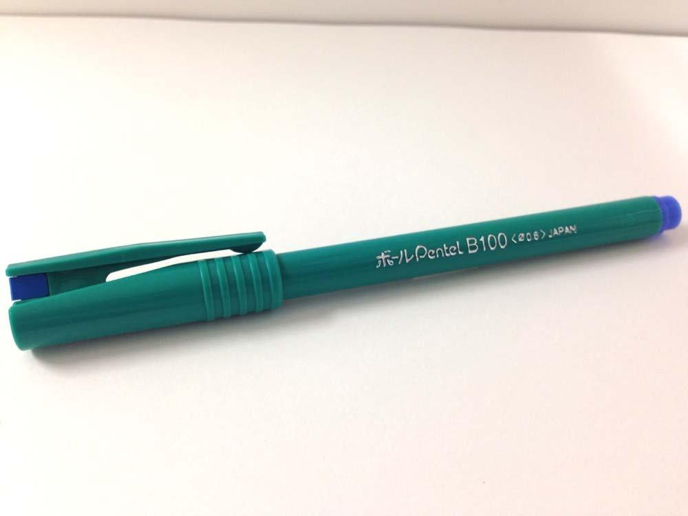 Pentel Ballpoint 10 Blue Water-Based Pen, B100-CD, Pens,
