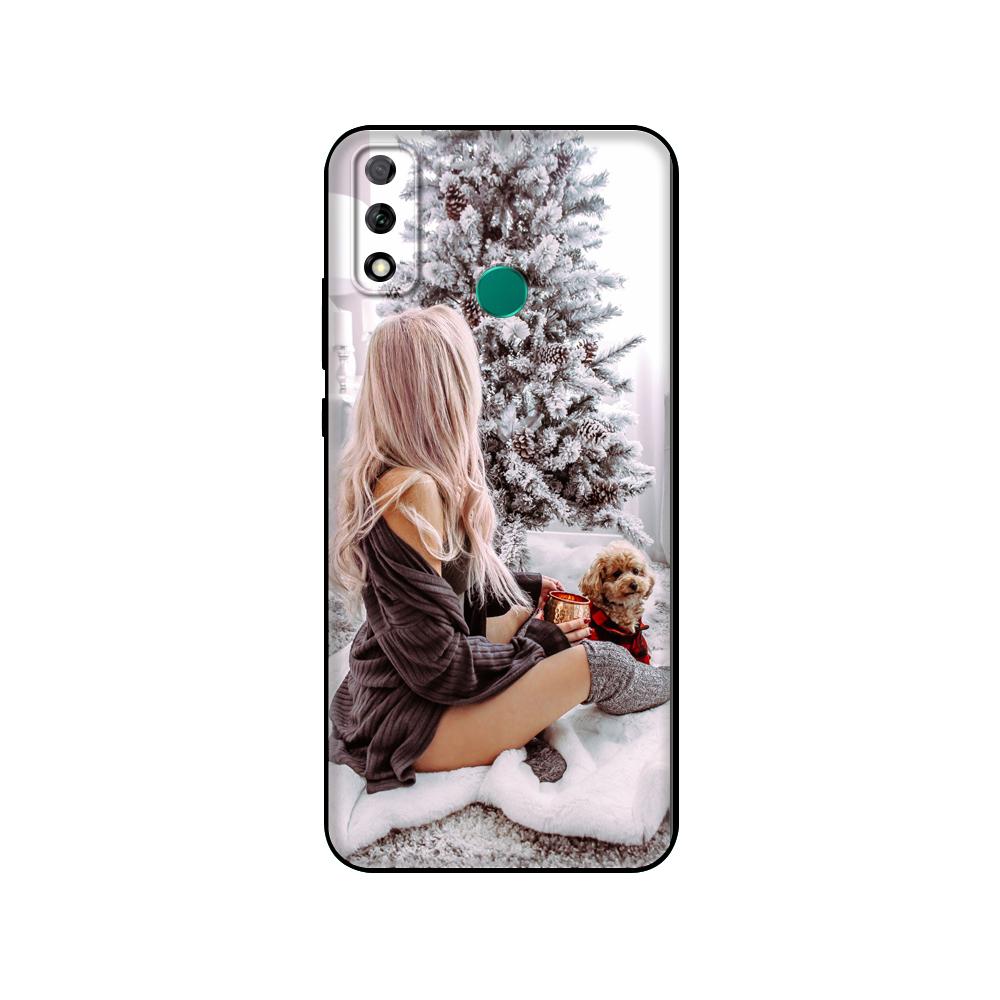Черный чехол из ТПУ для Huawei Y9S Y6S Y8S Y5P Y7P Y8P чехол для Huawei Y5 lite Prime 2018 Y6 2019 чехол Fashion Girl Merry Christmas
