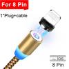 USB Magnetic Charging Cable for Micro Type-C 8 Pin Fast Charging Fashion Cable for Iphone Xiaomi Huawei Samsung
