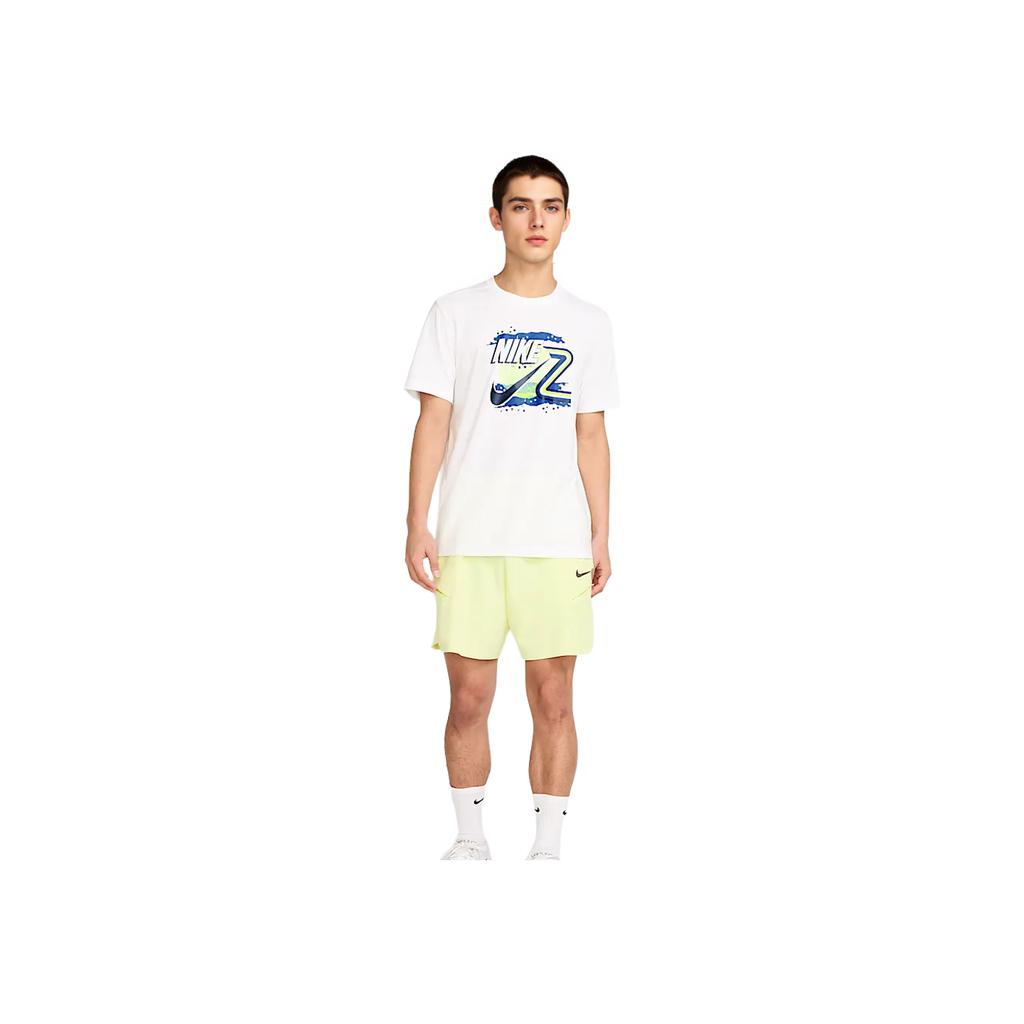 Nike Dri-Fit Court Удобная быстросохнущая теннисная футболка с коротким рукавом для мужчин, топы белого цвета HJ3367-100