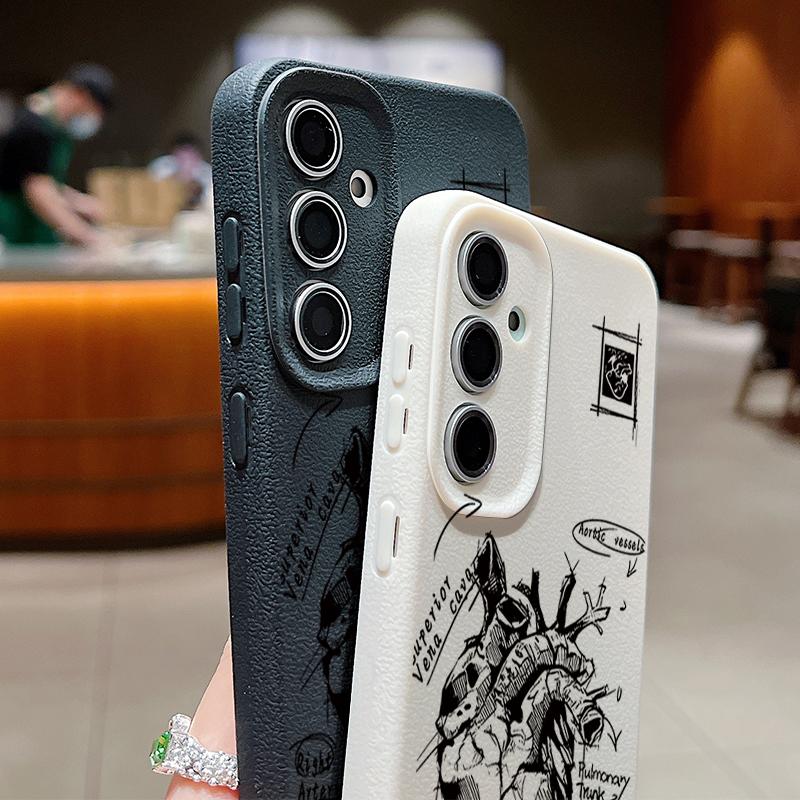 Чехол с рисунком сердца для Samsung Galaxy S24 S25 S26 Ultra S23 S22 S21 FE A17 A37 A57 A15 A16 A26 A34 A35 A36 A54 A55 A56 5G Чехол