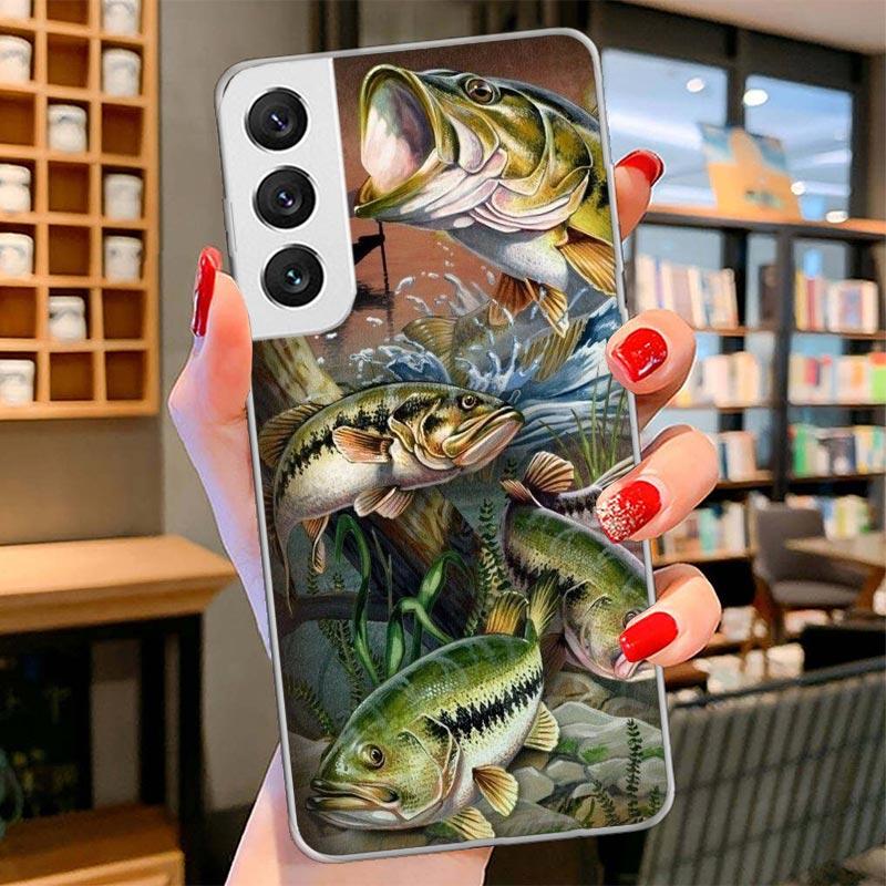 Offshore Angling Fishing Fish Rod Cover Phone Case For Samsung Galaxy S26 S25 Edge S24 Ultra S23 S22 Plus S21 S20 FE Soft Fundas