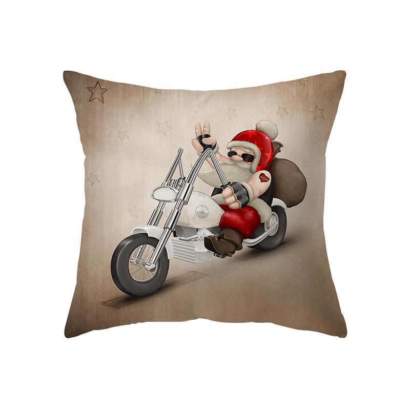 Santa Claus Christmas Theme Printed Pattern Cushion Cover Home Living Room Sofa Decoration Square Pillow Pillow Cover