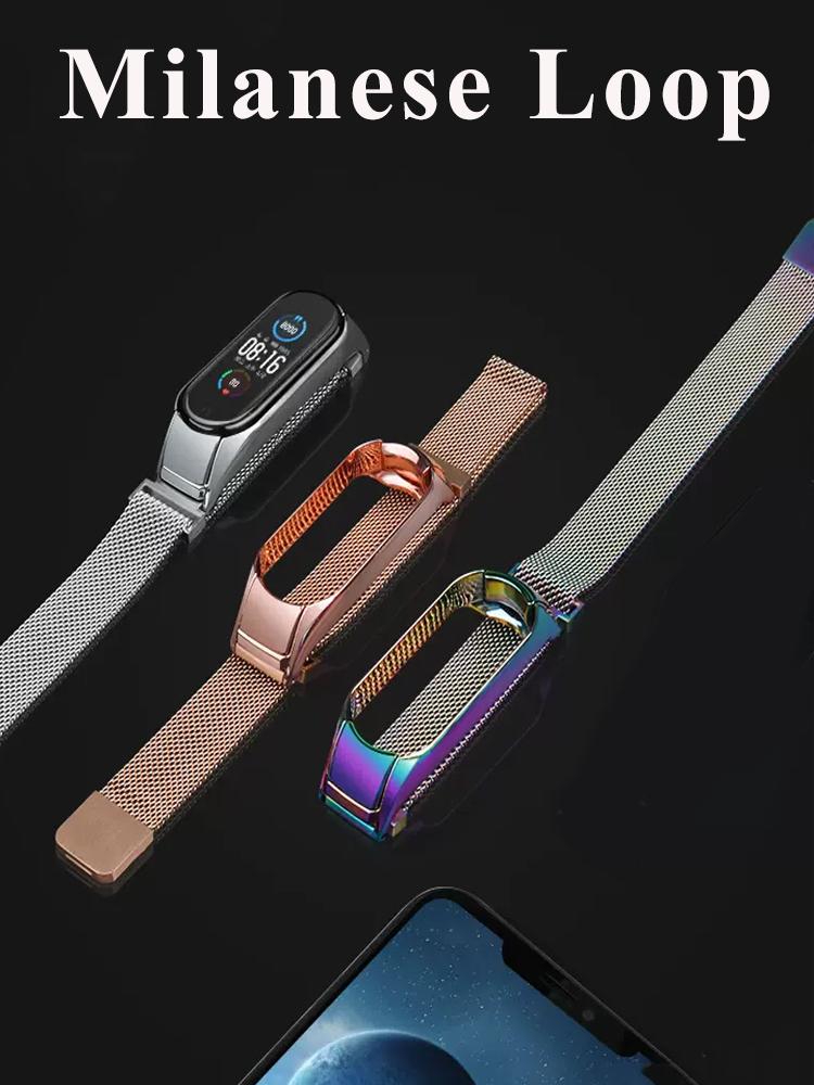 Миланская петля Ремешок Для xiaomi Mi Band 10 9 8 умный браслет аксессуары Замена металлический браслет pulseira correa miband8 9 10 NFC