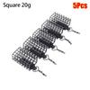 5Pcs Fishing Tackle Fishing Feeder Cage Round Square Trap Bait Basket Durable Fishings Lure Cage