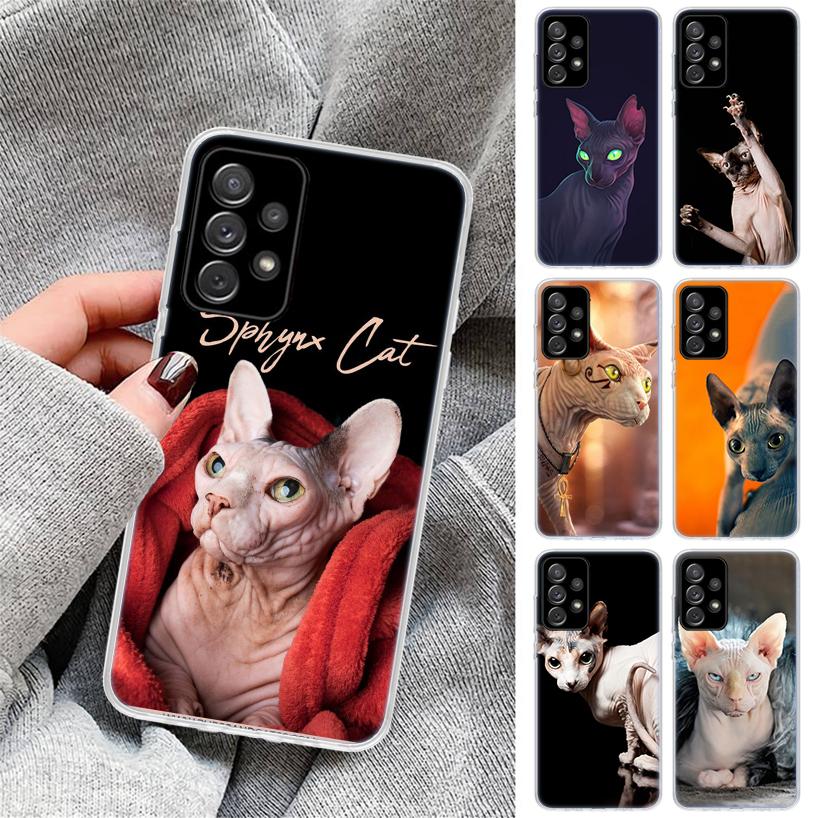 Lavaza Sphynx Sphinx Cat Phone Case for Samsung Galaxy A17 A16 A15 A14 A13 A57 A56 A55 A54 A53 A37 A36 A35 A34 A33 A26 A25 A24 A