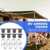 8Pcs RV Awning Light Clip Steel Lights Camping Awning Hangers Clothes Party Lights Hanger RV Caravan Camper Accessories